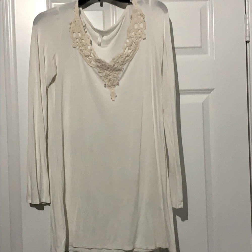 Pink Blush lace embroidered blouse